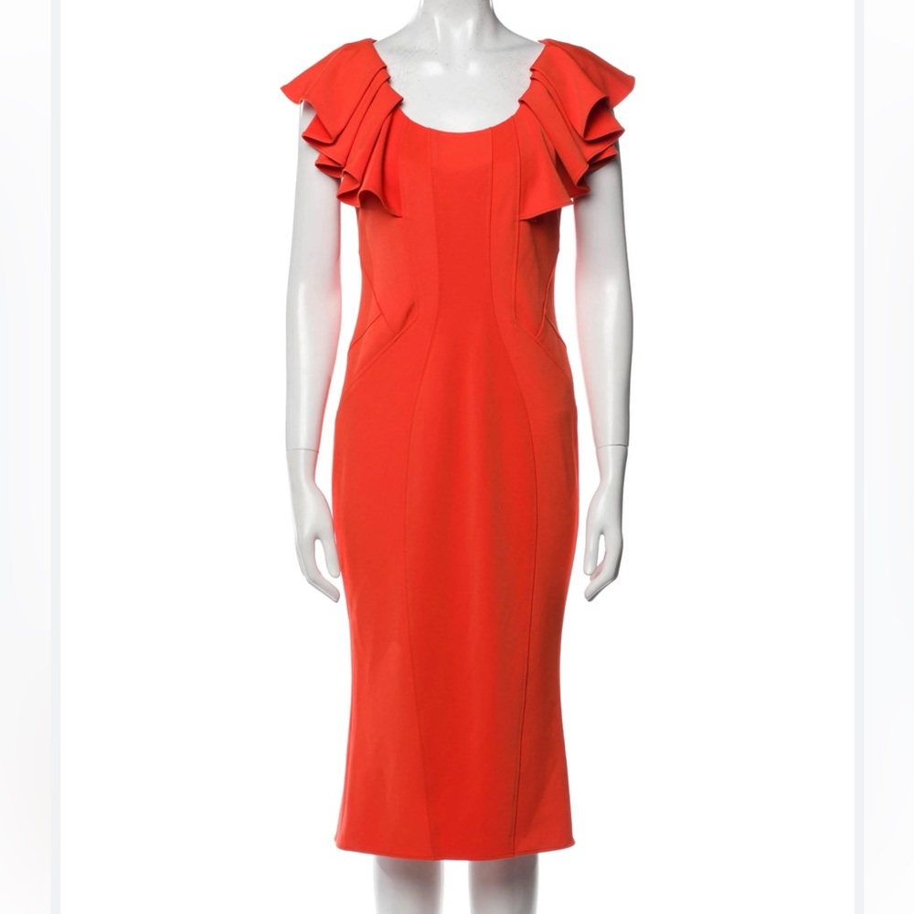 Beautiful Zac Posen dress in a deep orange. Size 00.